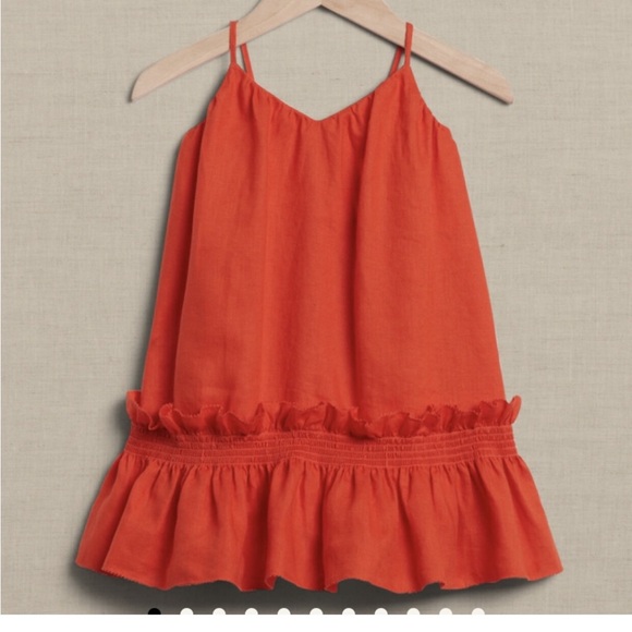 Banana Republic Baby Charlize Linen Dress with Bloomers- Red, 6-12m - Picture 4 of 15